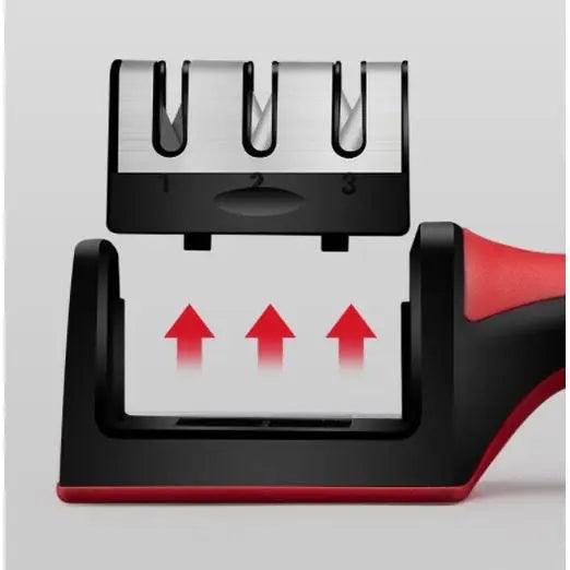Afiador Profissional de Facas e Tesouras 3 em 1 - CLICK!